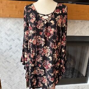 Chelsea and Violet Black lace up dress